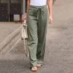 Women's Airy Linen Trousers - Image 3