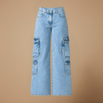 Women's Baggy Cargo Pants with Wide Legs - Image 5