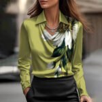 Women's Elegant Satin Shirt Top