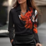 Women's Elegant Satin Shirt Top - Image 2