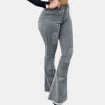 Women's Flare Jeans with Patch Details