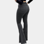 Women's Flare Jeans with Patch Details - Image 5