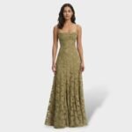 Women's Floral Open Back Maxi Dress for Parties
