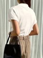Women's Going Out Draped Neckline Blouse - Image 4