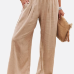 Women's High-Waisted Palazzo Trousers - Wide Leg Style
