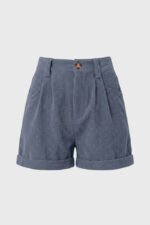 Women's High Waist Corduroy Shorts - Image 3
