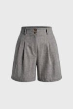 Women's High Waist Shorts with Side Pockets - Image 3