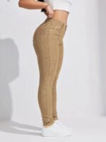Women's High Waist Skinny Jeans with Five-Pocket Design - Image 2