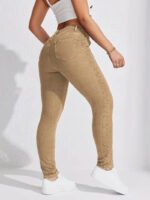 Women's High Waist Skinny Jeans with Five-Pocket Design - Image 5