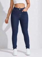 Women's High Waist Skinny Jeans with Five-Pocket Design - Image 9