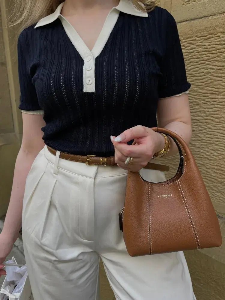 Women's Elegant Knit Polo Top - Image 2