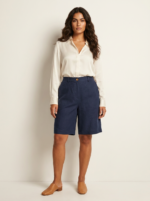 Women's Linen Look Bermuda Shorts - Image 7