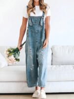 Women's Loose Denim Dungarees