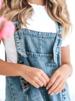 Women's Loose Denim Dungarees - Image 6
