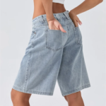 Women's Relaxed Denim Bermuda Shorts - Image 4