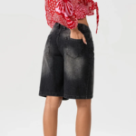 Women's Relaxed Denim Bermuda Shorts - Image 8