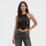 Women's Sequin Crop Top - Image 10
