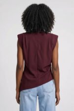 Women's Sleeveless Fitted Draped Top - Image 3