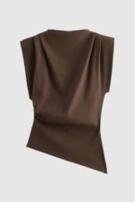 Women's Sleeveless Fitted Draped Top - Image 4