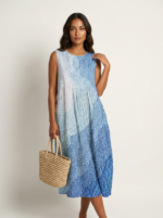 Women's Sleeveless Printed Midi Dress for Summer - Image 3