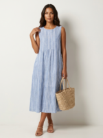 Women's Sleeveless Printed Midi Dress for Summer - Image 5