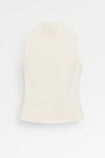 Women's Sleeveless Turtleneck Top with Cold Shoulder Detail - Image 5