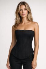 Women's Strapless Fitted Corset Top for Going Out - Image 2