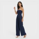 Women's Strapless Wide Leg Jumpsuit - Image 2