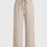 Women's Striped Wide Leg Pants