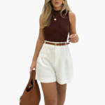Women's Wide-Leg Pleated Shorts