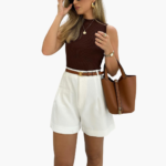 Women's Wide-Leg Pleated Shorts - Image 2