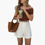 Women's Wide-Leg Pleated Shorts - Image 3