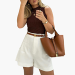 Women's Wide-Leg Pleated Shorts - Image 4