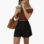 Women's Wide-Leg Pleated Shorts - Image 8