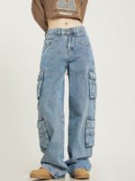 Women's Wide Leg Cargo Jeans
