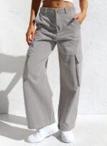 Women's Wide Leg Cargo Trousers