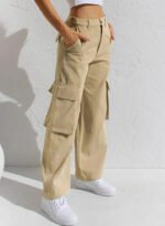 Women's Wide Leg Cargo Trousers - Image 2