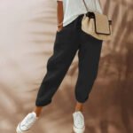 Women's Wide Leg Linen Trousers - Image 2