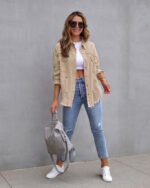 Women's Casual Ripped Shirt Jacket for Stylish Everyday Wear - Image 12