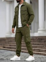 Mens Tactical Cargo Set with Jacket and Pants - Image 6
