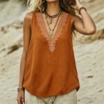 Women's Loose-Fit V-Neck Tank Top - Image 3