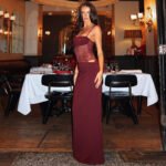 Women's Lace Suspender Long Dress