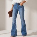Women Denim Flare Pants High Waist