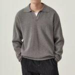 Men's Loose Long Sleeve Polo for Casual Style