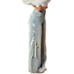 Women's Wide Leg Jeans - High Waist Casual Fit - Image 4