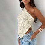 Women's Asymmetrical Sloped Neck Vest - Image 7