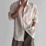 Men's Pocket Design Work Shirt Coat for Casual and Professional Wear