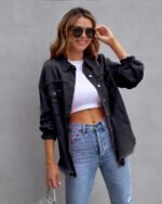 Women's Casual Ripped Shirt Jacket for Stylish Everyday Wear - Image 6