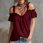 Women's Ruffled Off-The-Shoulder Blouse - Image 4