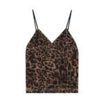 Women's Leopard-Print Silk-Net V-Neck - Image 2